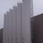 Welded food silos