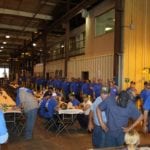 CST Team members lined up for registration