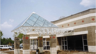 building entrance under construction
