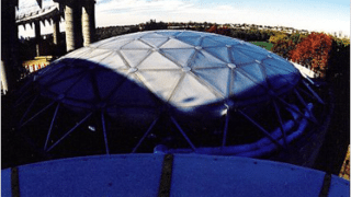 Large building with ball structure