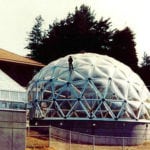 man standing on dome