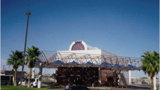 Truss over walkway