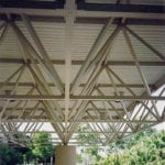 outdoor space with truss covering
