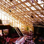 Inside view of truss structure