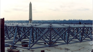 Truss on building roof