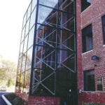 glass front building