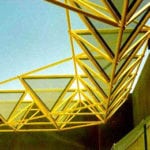 Trusses attached to building