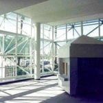 Inside Building with Glass Wall