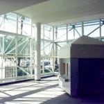 glass walled room inside