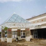 Walkway with Glass Cover Under Construction