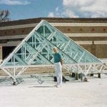 Walkway with Glass Cover Under Construction
