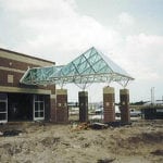 Walkway with Glass Cover Under Construction