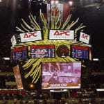 Arena View of Hanging Screens