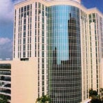 Front of High Building with Many Windows