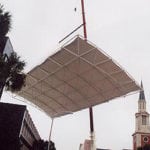 cover installation via crane