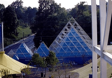 pyramid shaped structures