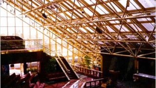 trussed walls of glass