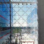 Stadium building inside