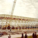 trusses under construction