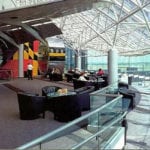 lounge under truss system and windows