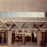 building walkway with truss system