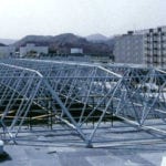 trusses on top of a building
