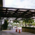 building overhang truss system