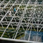 large truss system being built