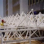 large truss system being built