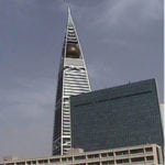 tall building in city line