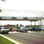 toll plaza in action