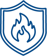 Flame inside of shield