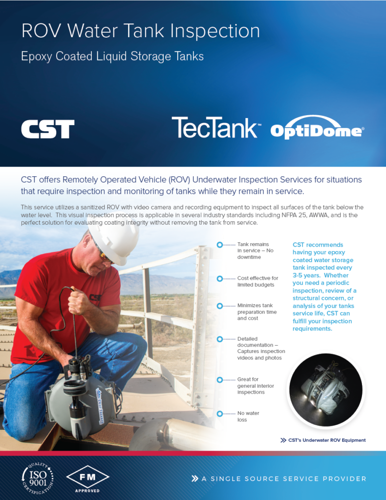 ROV Water Tank Inspection - Epoxy Coated Liquid Storage Tanks Thumb Nail