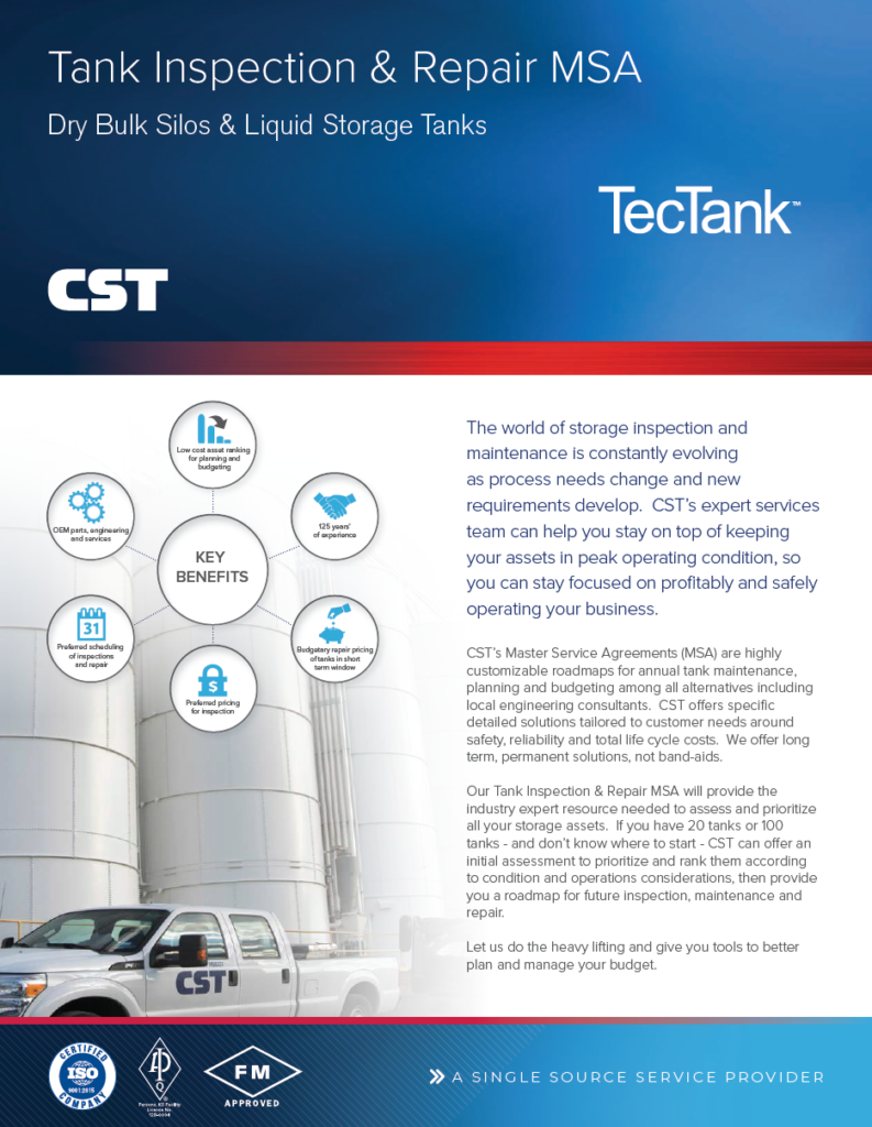 Tank Inspection and Repair MSA - Dry Bulk Silos and Liquid Storage Tanks Thumb Nail